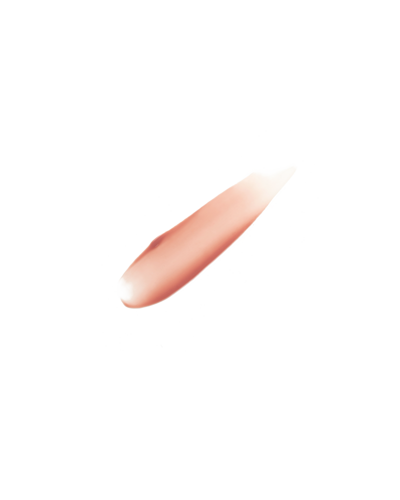 Smear of Pro Kiss'r Luscious Lip Balm in shade Latte Lips on white background.