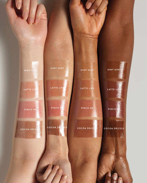 Photo of all shade of Pro Kiss'r Luscious Lip Balm on arms